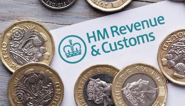 HMRC letter and coins